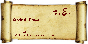 André Emma névjegykártya