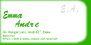 emma andre business card